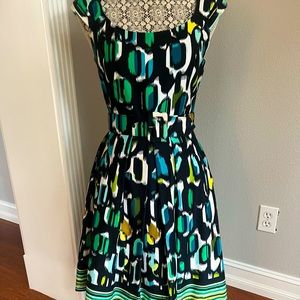 Muse fit and flare belted dress size 2